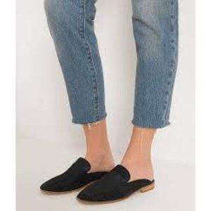 Free People At Ease Loafer Mule Black Textured Size 36